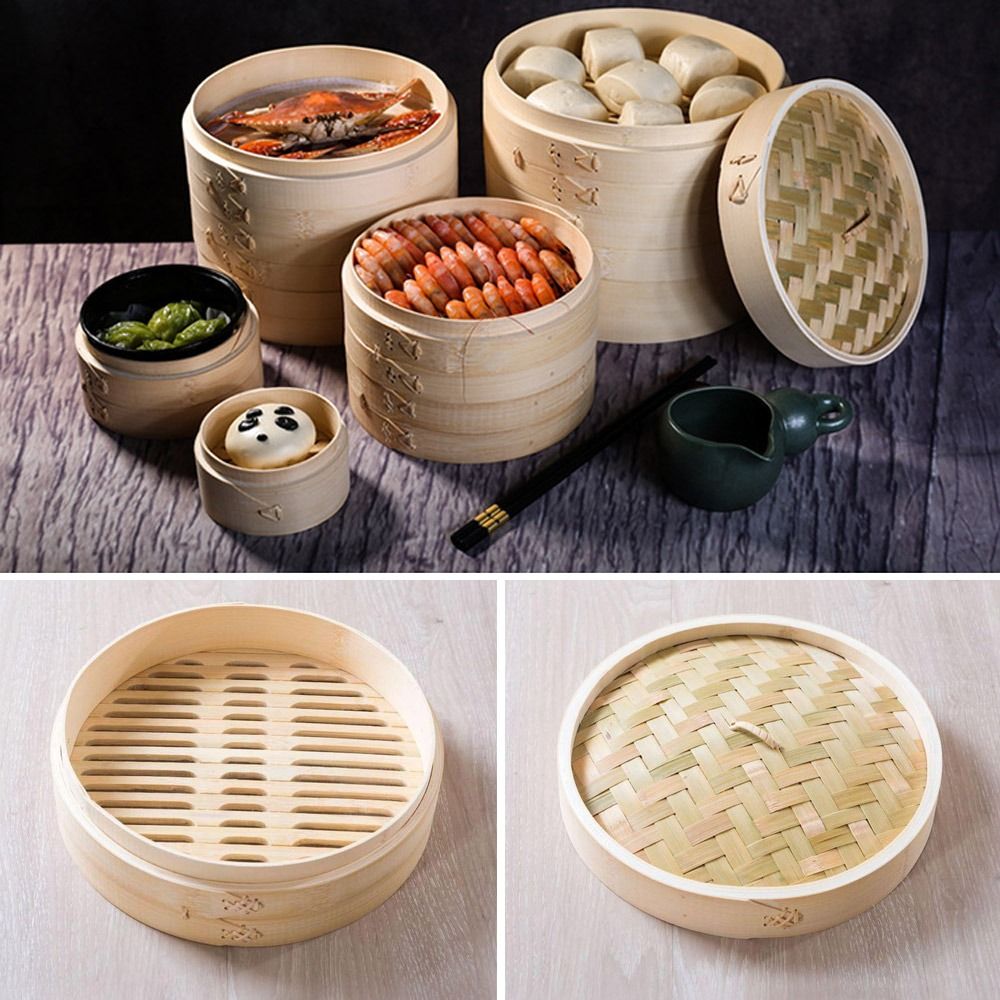 Bao Steamer Bamboo - باخرة صينية الخيزران باخرة Dimsum الطبخ