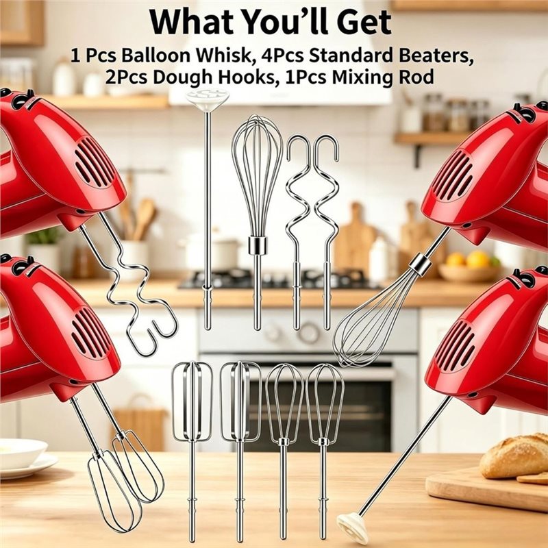 【بأسعار معقولة】 مجموعة ملحقات  - مراجعة Kitchenaid Mixer Hand Mixer وسعره