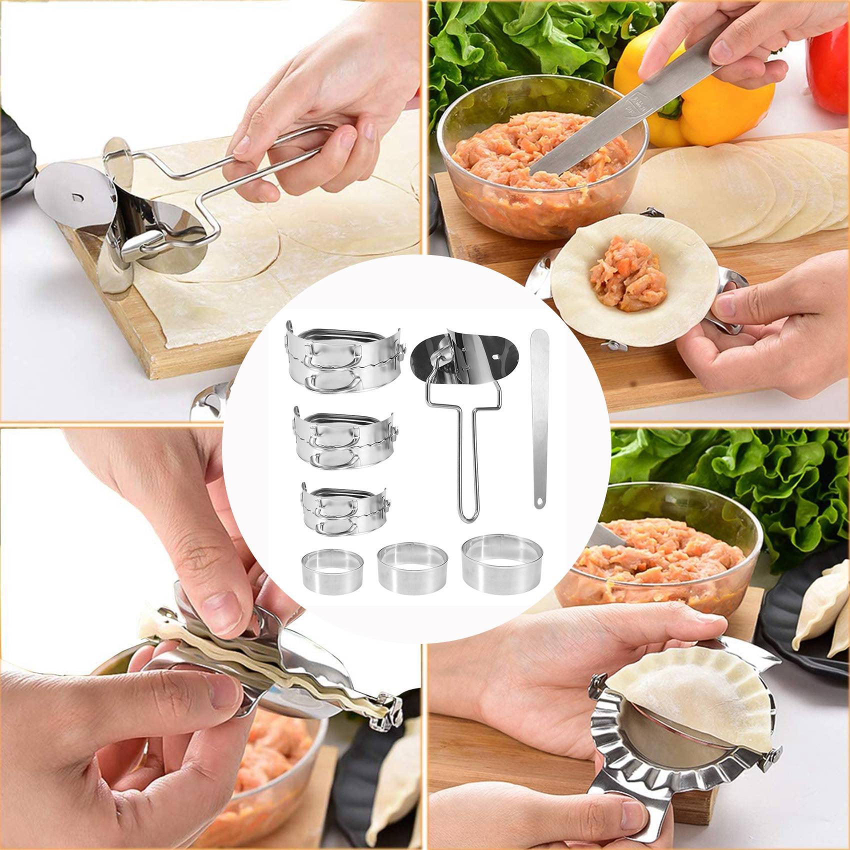 مجموعة أدوات صنع الزلابية ABKW - مراجعة Dumpling Press Set وسعره